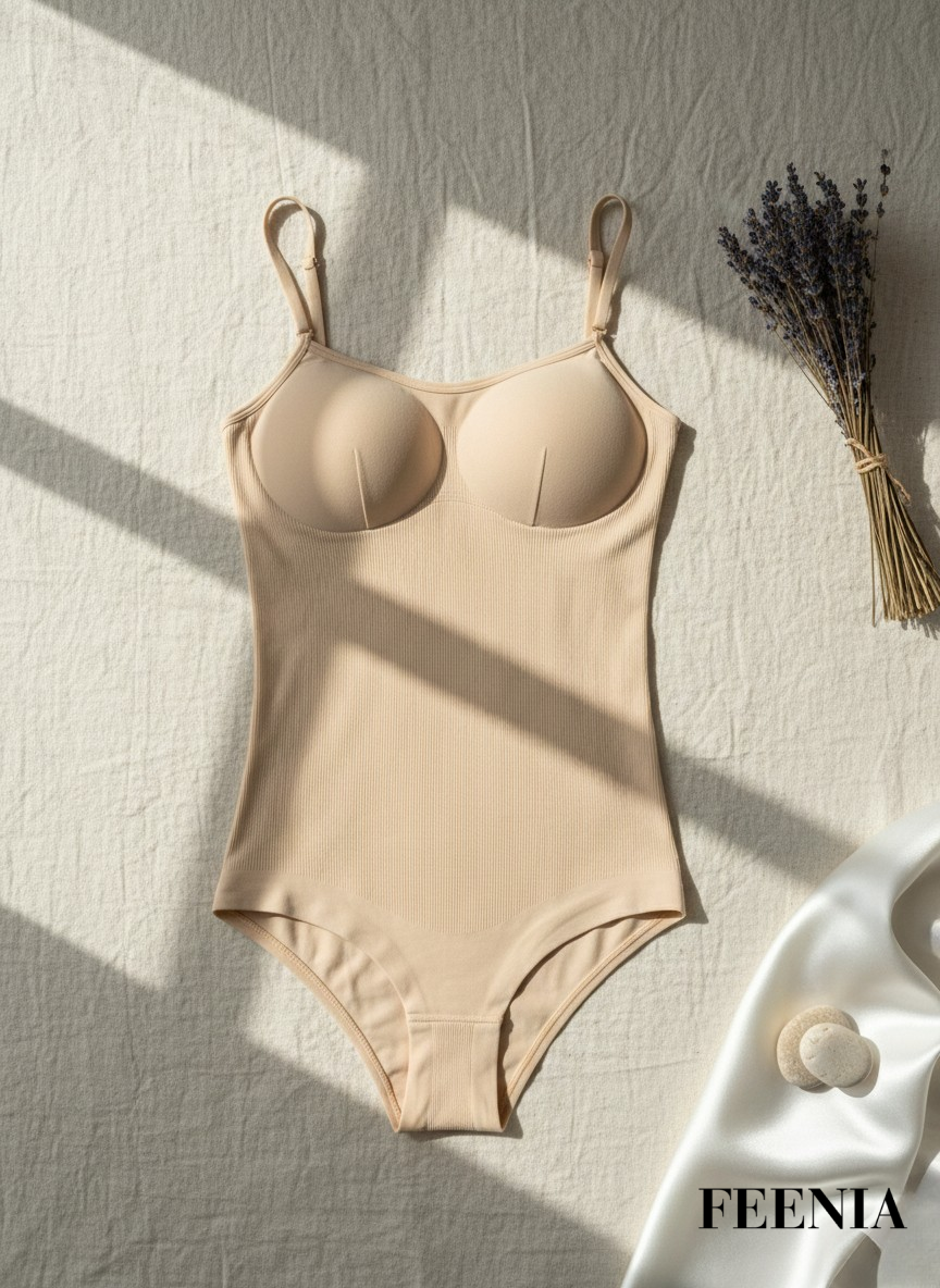 Corsety İnce Askılı Body Korse Ten