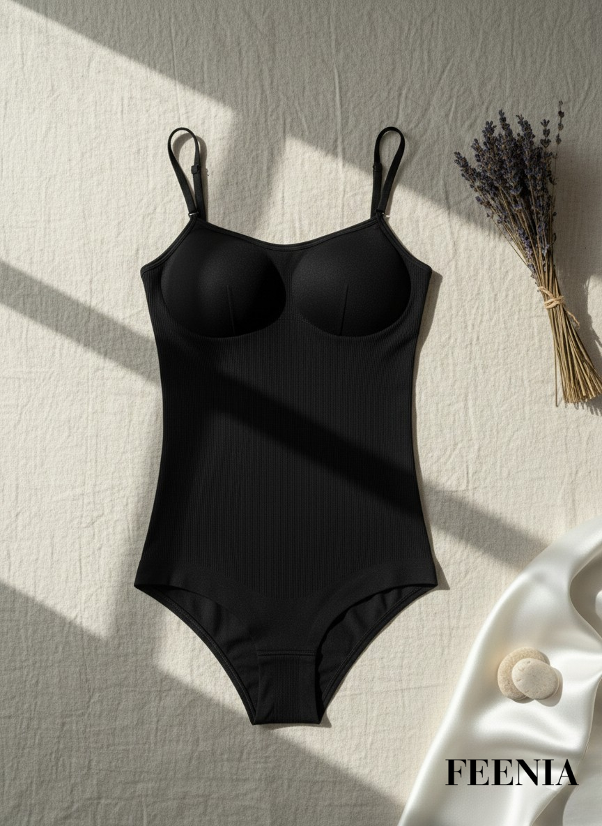Corsety İnce Askılı Body Korse Siyah